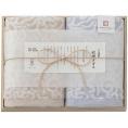 夏の贈り物お中元 フェイスタオル2P（木箱入） 今治謹製 ブルー 33.5×75cm