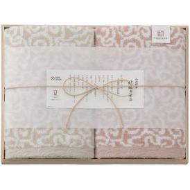 夏の贈り物お中元 バスタオル2P（木箱入） 今治謹製 ピンク 60×110cm
