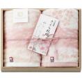 夏の贈り物お中元 桜染めウォッシュタオル2P（木箱入） 今治謹製 34×34cm