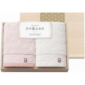 夏の贈り物お中元 フェイスタオル2P（木箱入） 今治 34×75cm