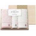 夏の贈り物お中元 フェイスタオル2P＆ハンドタオル（木箱入） 今治 フェイスタオル：34×75cm、ハンドタオル：34×30cm