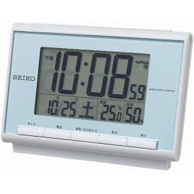 夏の贈り物お中元 電波デジタル目覚まし時計 セイコー 8.5×12×4.8cm ★単3乾電池2本付