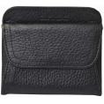 夏の贈り物お中元 日本製牛革小銭入れ 良品工房 黒 10.5×1×9.2cm ★オープンポケット×2、小銭入れ×1　★開閉：スナップボタン式