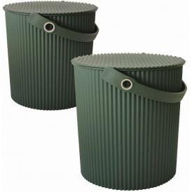 夏の贈り物お中元 ガーデンツールバケット 10Ｌ・20L 2個組 ハチマンガーデンズ 10L：28.2×26.7×26.5cm、20L：33×31.2×33.8cm