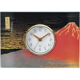 夏の贈り物お中元 パネル時計　赤富士 18.5×26×4.5cm ★単3乾電池1本付