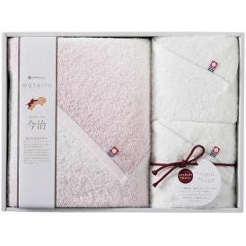 夏の贈り物お中元 バスタオル&フェイスタオル2P わたいろ ピンク バスタオル：60×120cm、フェイスタオル：34×75cm