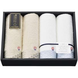 夏の贈り物お中元 フェイスタオル4P 瀬戸内テーラー ベージュ 約33×80cm