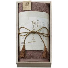 春の贈り物 フェイスタオル（木箱入） 今治謹製 パープル 34×80cm