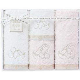 夏の贈り物お中元 フェイスタオル2P＆ゲストタオル2P プレミアム ディズニー フェイスタオル：34×75cm、ゲストタオル：34×35cm