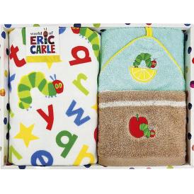春の贈り物 フェイスタオル2P＆ループ付ウォッシュタオル はらぺこあおむし フェイスタオル：34×80cm、ループ付ウォッシュタオル：34×34cm