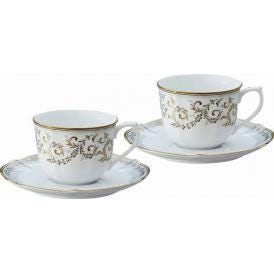 夏の贈り物お中元 コーヒー碗皿ペアセット ノリタケ カップ：直径8.9×6.8cm、ソーサー：直径15.7cm