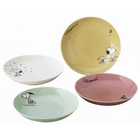 夏の贈り物お中元 パスタプレート4枚セット ピーナッツ 直径21×4cm