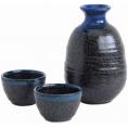 夏の贈り物お中元 高田焼釉重ね酒器揃 天目 杯（直径5.5×3.5cm）×2、徳利（直径8×11.5cm・280ml）×1