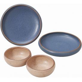 夏の贈り物お中元 プレートごはんセットM らくすくUD プレート（直径17×3.5cm）・ボウル（直径10×4.5cm）×各2