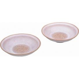 夏の贈り物お中元 モモイロ ペア小鉢 萩焼 直径12.5×3.5cm