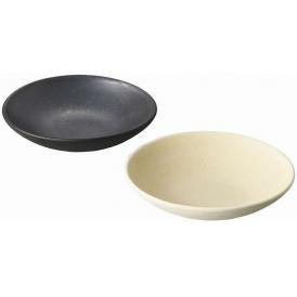 夏の贈り物お中元 6インチ ボウル ペア 信楽焼 ホワイト・ブラック 直径16.5×4cm