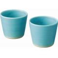 夏の贈り物お中元 カップペア 信楽焼 直径8.5×7cm