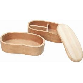 春の贈り物 くりぬき弁当箱二段 豆型 HANAKO 15.5×7×10cm ★食器洗い機可