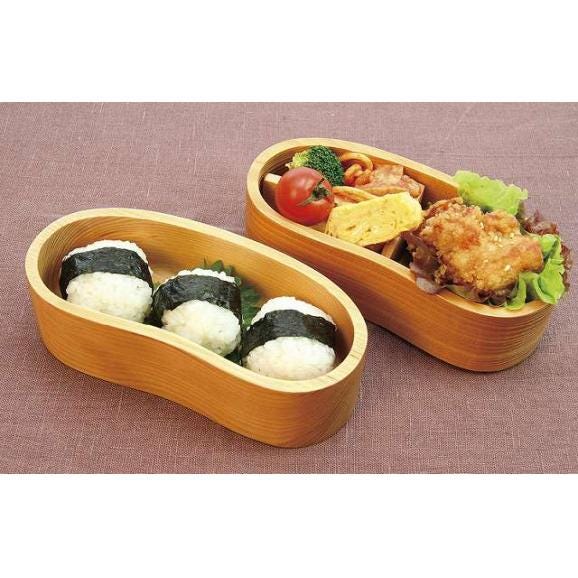 夏の贈り物お中元 くりぬき弁当箱二段 豆型 HANAKO 15.5×7×10cm ★食器洗い機可02