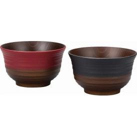 夏の贈り物お中元 日本伝統色 丼 黒/朱 直径13.5×8cm