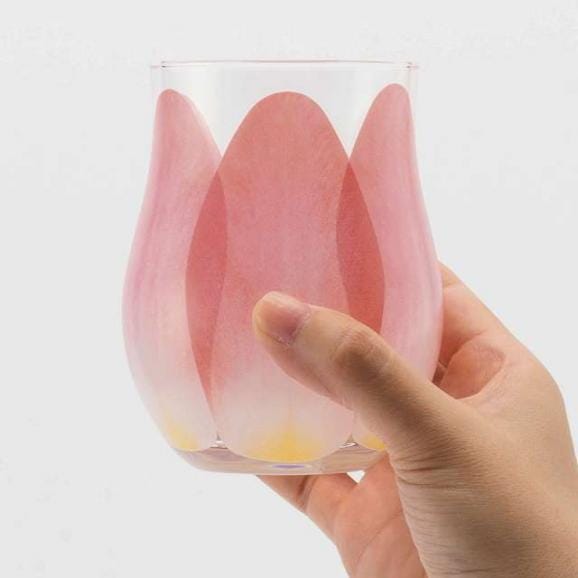 夏の贈り物お中元 チューリップグラスペア 直径6.7×10.2cm02