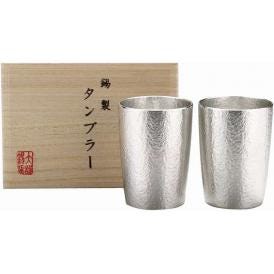 夏の贈り物お中元 本錫タンブラー180ml ベルクペア（桐箱入） 直径6.2×8.5cm