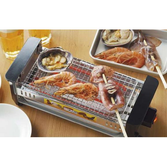 夏の贈り物お中元 アミ焼大将･ワイド（たこ焼きプレート付） 本体（38.2×14.6×10.6cm）・網・油受けトレイ・たこ焼きプレート×各1★コードの長さ：1.5m　★消費電力：1000W02