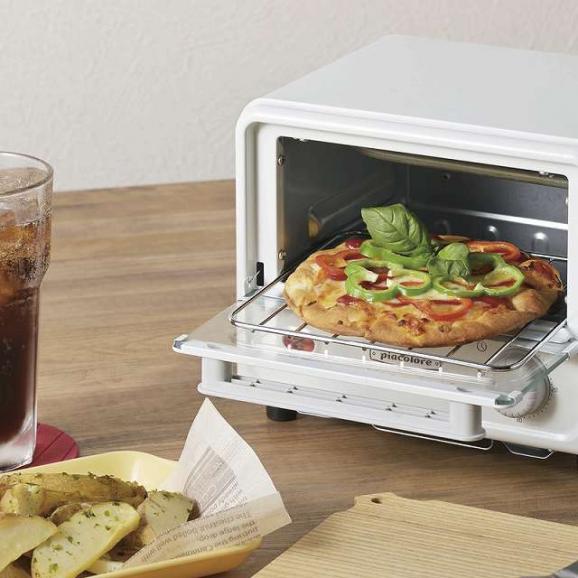 夏の贈り物お中元 ミニオーブントースター ピアコローレ ホワイト 20.5×19.5×17.5cm ★コードの長さ：1m　★消費電力：400W02
