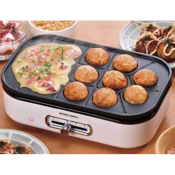 夏の贈り物お中元 ソロホットプレート（たこプレート付） ホームスワン 27×19×8.5cm ★たこプレート付　★コードの長さ：1.4m　★消費電力：800W02