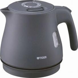 夏の贈り物お中元 蒸気レス電気ケトル0.6L タイガー魔法瓶 ナイトブラック 21.2×16.1×16.7cm ★コードの長さ：1.3m　★消費電力：1300W