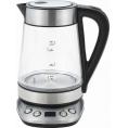 夏の贈り物お中元 温度調整ガラス電気ケトル1.7L SUSTIA 22.2×19.7×26cm ★コードの長さ：1.1m　★消費電力：1000W