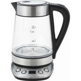 夏の贈り物お中元 温度調整ガラス電気ケトル1.7L SUSTIA 22.2×19.7×26cm ★コードの長さ：1.1m　★消費電力：1000W