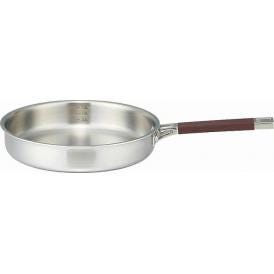 夏の贈り物お中元 フライパン24cm エムデザイン 2.1L 本体：ステンレス3層（ステンレス鋼・アルミニウム合金）、取っ手：ステンレス鋼・シリコーンゴム