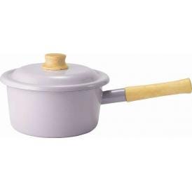 夏の贈り物お中元 ソースパン18cm 富士ホーロー パープル 2.3L ほうろう用鋼板、天然木