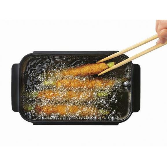 夏の贈り物お中元 IH対応角型揚げ鍋（温度計・アミ付） ポコフリット 24.5×14×9cm 1.9L 本体：鉄、内外面：シリコン塗装03
