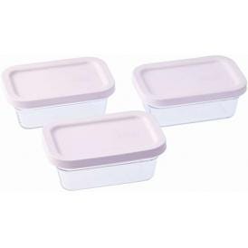 夏の贈り物お中元 レクタングル（480ml）3P グラスロック 15×10.2×6cm