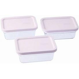 夏の贈り物お中元 レクタングル（970ml）3P グラスロック 18×13.5×7cm