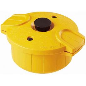 夏の贈り物お中元 電子レンジ圧力鍋 極み味 イエロー 25.1×21.2×13.7cm 2.3L ポリプロピレン、ポリアセタール、シリコーン、テフロン樹脂、鉄、ステンレス鋼