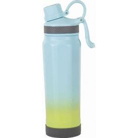 夏の贈り物お中元 キャリングボトル530ml フォルテック ブルー×グリーン 8.6×7.7×27cm ★保冷効力：10℃（6時間）
