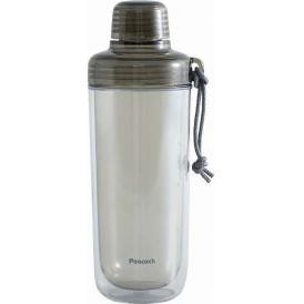 夏の贈り物お中元 クリアボトル(ダブルウォール)キャップタイプ480ml ピーコック スモーク 8.8×7.9×22.4cm