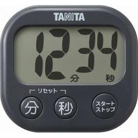 春の贈り物 抗菌でか見えタイマー 株式会社タニタ ダークグレー 8.2×7.6×2.3cm ★単4乾電池1本付（お試し用）