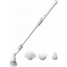 夏の贈り物お中元 充電式ロングポリッシャー エレット 直径9.1×111cm（ハンディ時の高さ63cm） ★充電用ACアダプター・大円ブラシ・デッキブラシ・コーナーブラシ付　★コードの長さ：約1.1m