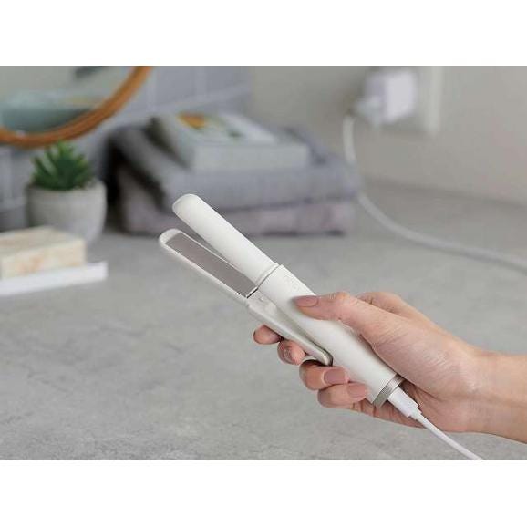 夏の贈り物お中元 USBストレートヘアアイロン ノギ ホワイト 本体：2.2×2.6×16.7cm（キャップ装着時高さ17cm） ★USBケーブル付　★コードの長さ：1m　★消費電力:15W02