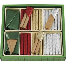 夏の贈り物お中元 エコルセ 本高砂屋 三角（3枚入）×8、短冊（2枚入）×12、丸型（ミルクチョコ・ホワイトチョコ）（各2本入）×各6