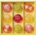 夏の贈り物お中元 ピッコロドルチェ ひととえ ピーチ＆グレープフルーツ味・アップル＆パイン味・マンゴー＆ライチ味・レモン＆ライム味（各52g）×各2、カシス＆ストロベリー味（52g）×1