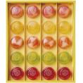 夏の贈り物お中元 ピッコロドルチェ ひととえ ピーチ＆グレープフルーツ味・アップル＆パイン味・マンゴー＆ライチ味・レモン＆ライム味・カシス＆ストロベリー味（各52g）×各4