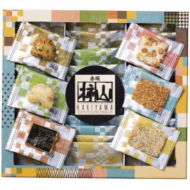 夏の贈り物お中元 あ・ら・かしこ 赤坂柿山 ひとくち慶長（醤油・青海苔）・ひとくち豆柿・古乃端（海老・胡麻）×各6、ひとくち海苔巻×3