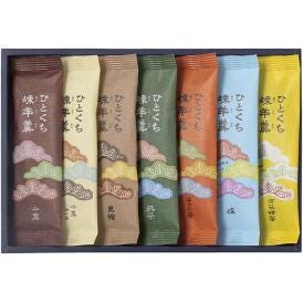 夏の贈り物お中元 ひとくち煉羊羹詰合せ 榮太樓總本鋪 小豆・小倉白小豆・黒糖・抹茶・ほうじ茶・百花蜂蜜・塩×各1
