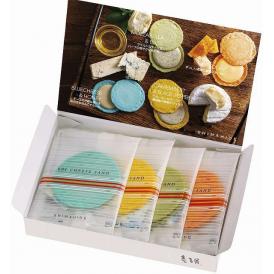 夏の贈り物お中元 クアトロえびチーズ 海老菓子本舗 志ま秀 ブルーチーズ&ハニー・モッツァレラ&バジル・カマンベール&ブラックペッパー・チェダー×各1
