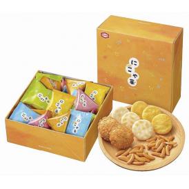 夏の贈り物お中元 にこや菓SS 亀田製菓 柿の種・柿の種梅しそ（各5g）・揚一番・小丸せんべい（しお味・カレー味）×各6